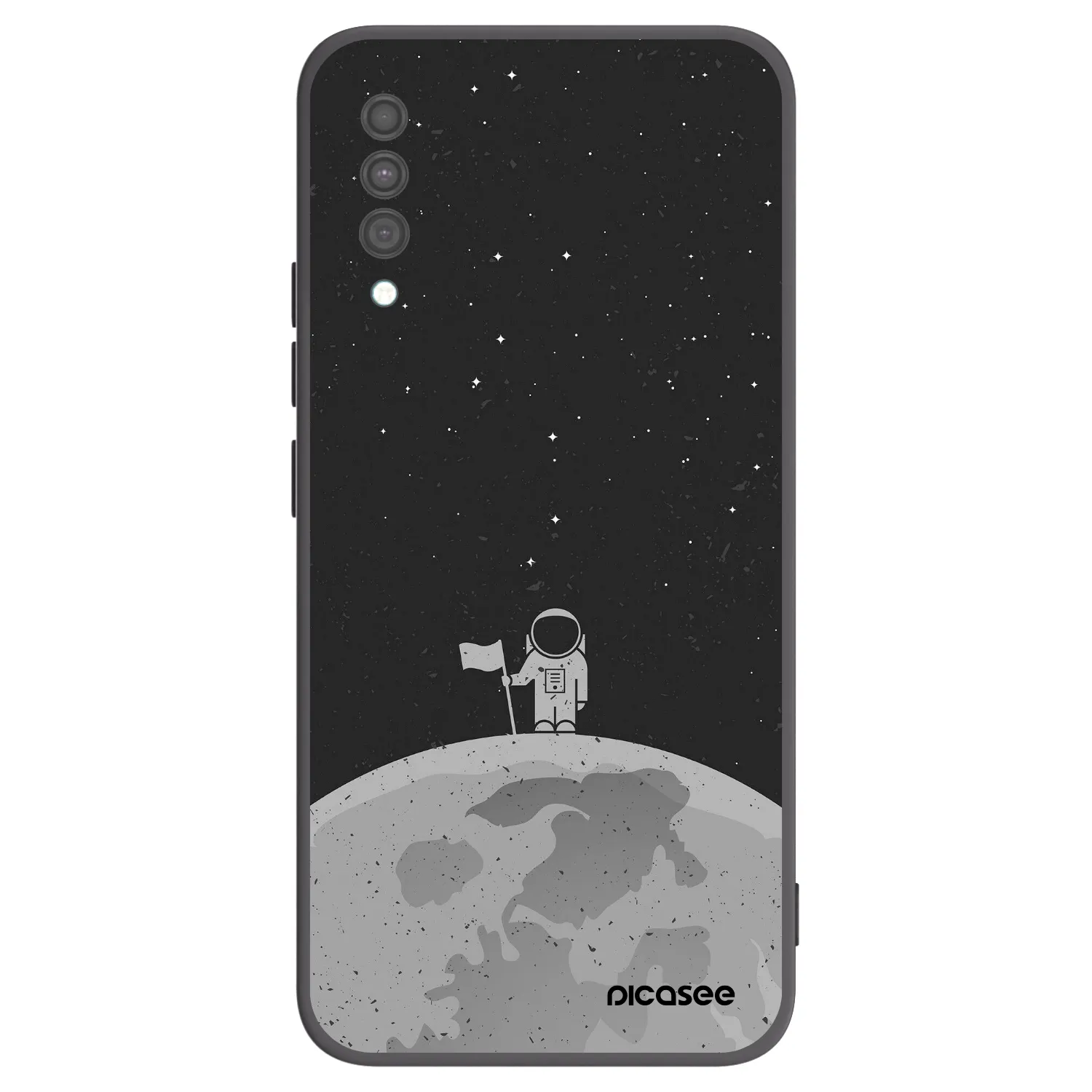 Picasee crna silikonska maskica za Samsung Galaxy A30s A307F - Astronaut