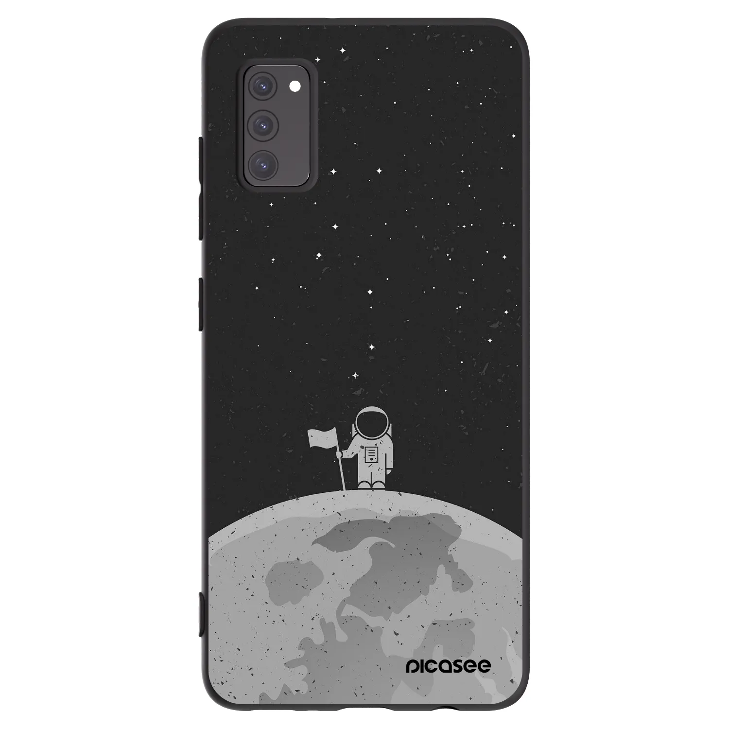 Picasee crna silikonska maskica za Samsung Galaxy A41 A415F - Astronaut