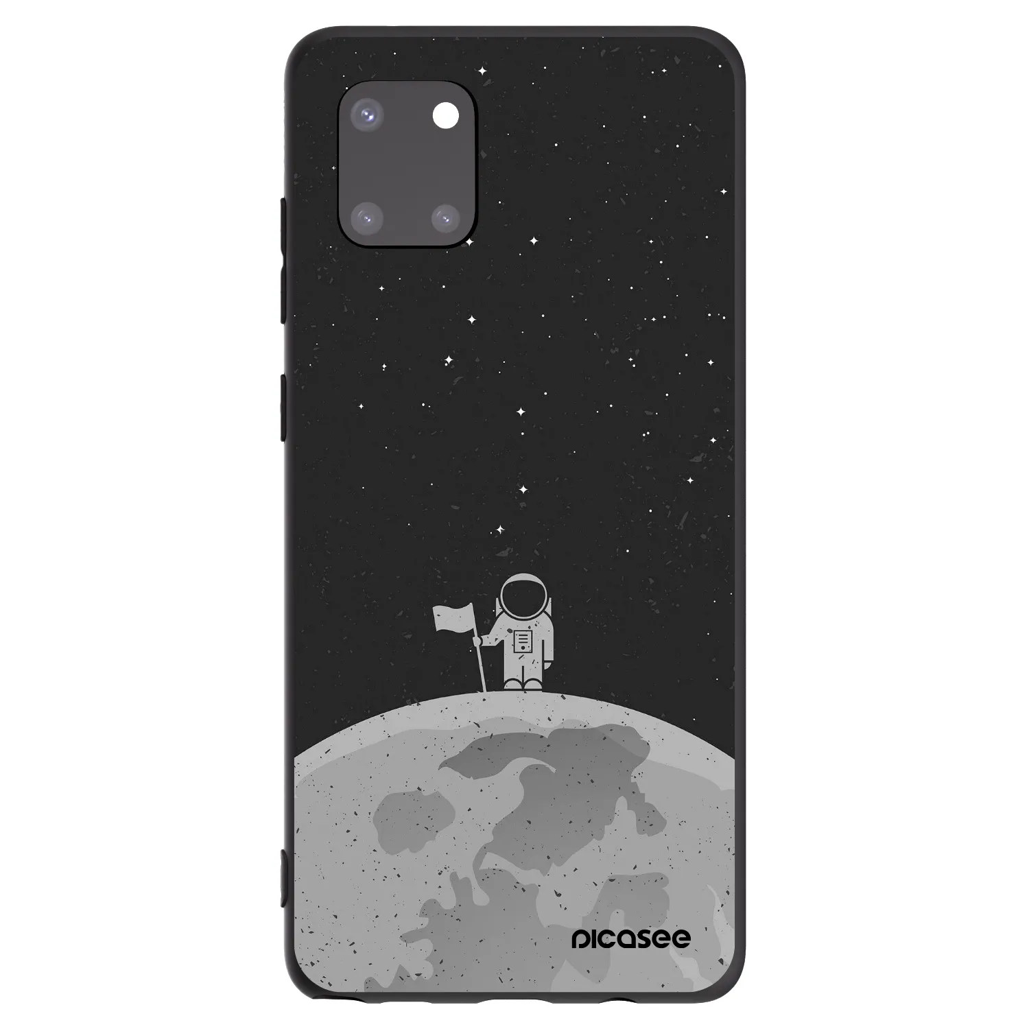 Picasee crna silikonska maskica za Samsung Galaxy Note 10 Lite N770F - Astronaut