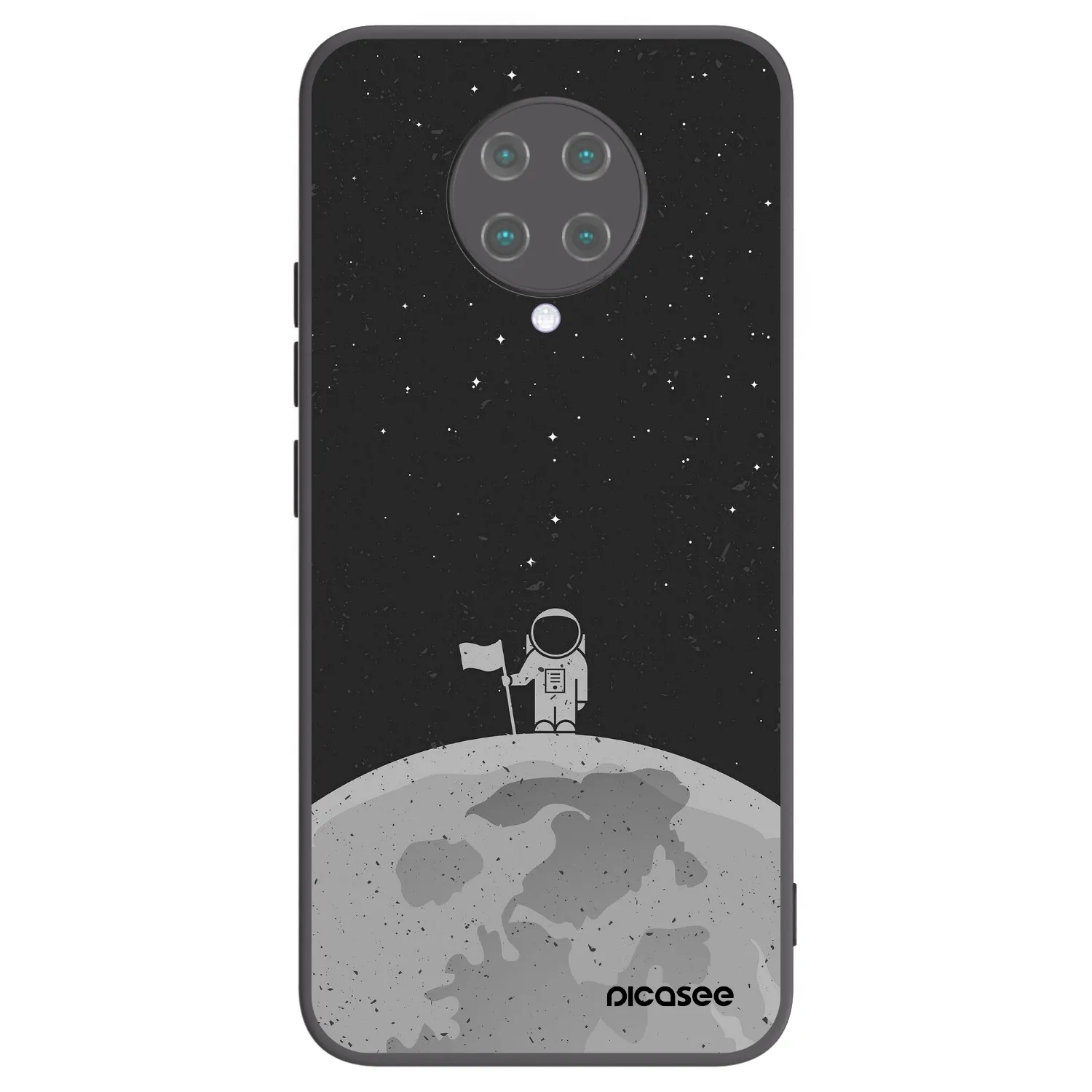 Picasee crna silikonska maskica za Xiaomi Poco F2 Pro - Astronaut