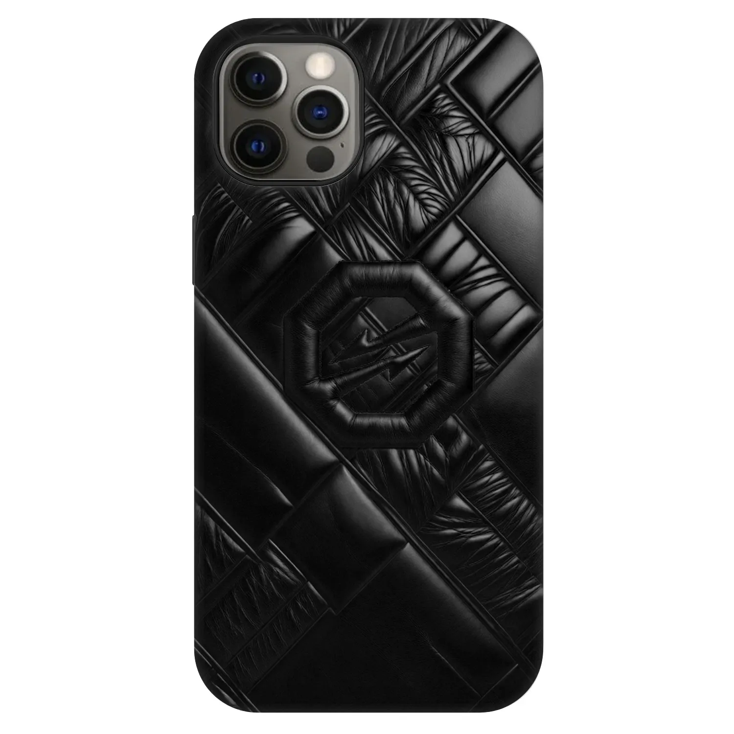 Picasee Fashion Case MagSafe za Apple iPhone 12 - OKTAGON - Puffer Blackout