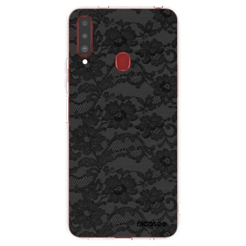 Picasee silikonska prozirna maskica za Samsung Galaxy A20s - Dark Elegance