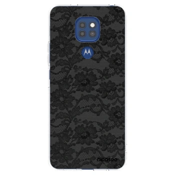 Picasee silikonska prozirna maskica za Motorola Moto G9 Play - Dark Elegance