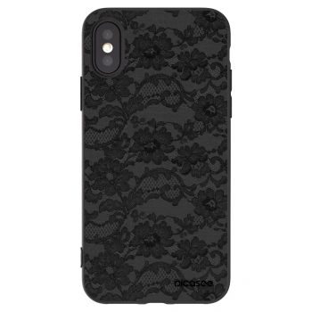 Picasee crna silikonska maskica za Apple iPhone X/XS - Dark Elegance