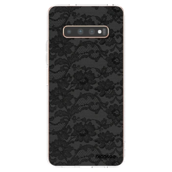 Picasee silikonska prozirna maskica za Samsung Galaxy S10 Plus G975 - Dark Elegance