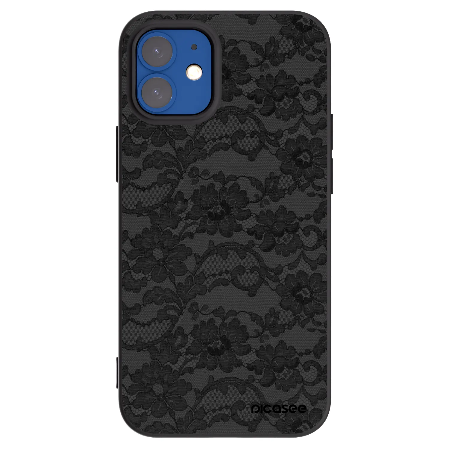 Picasee crna silikonska maskica za Apple iPhone 12 mini - Dark Elegance
