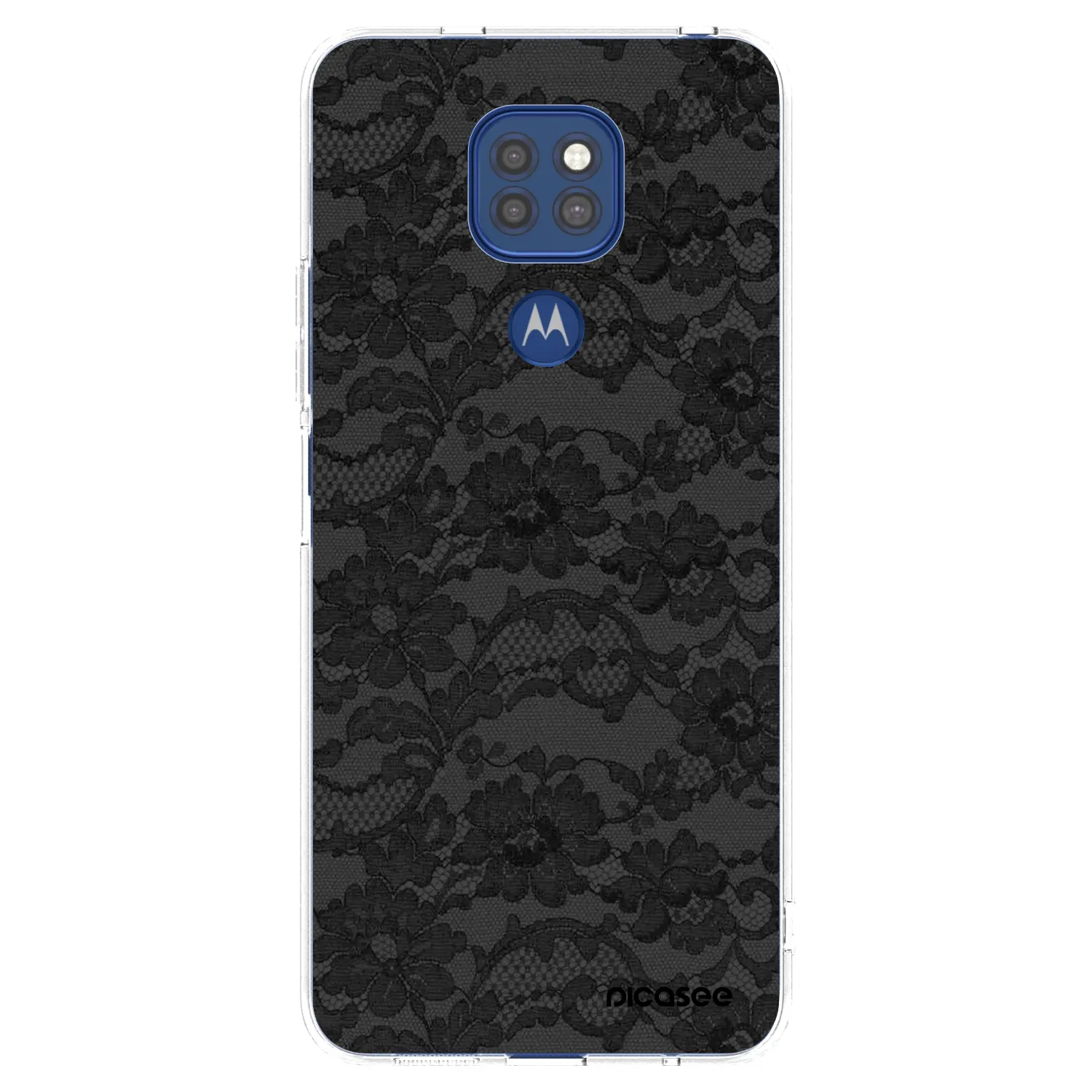 Picasee silikonska prozirna maskica za Motorola Moto G9 Play - Dark Elegance