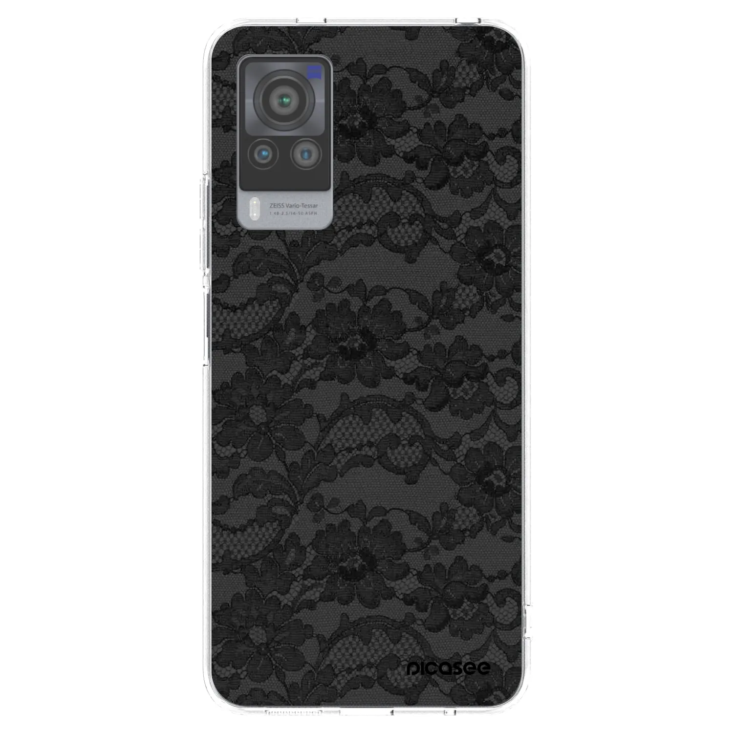 Picasee silikonska prozirna maskica za Vivo X60 Pro 5G - Dark Elegance