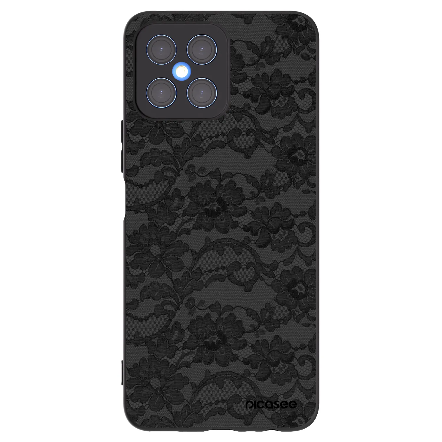 Picasee crna silikonska maskica za Honor X8 4G - Dark Elegance
