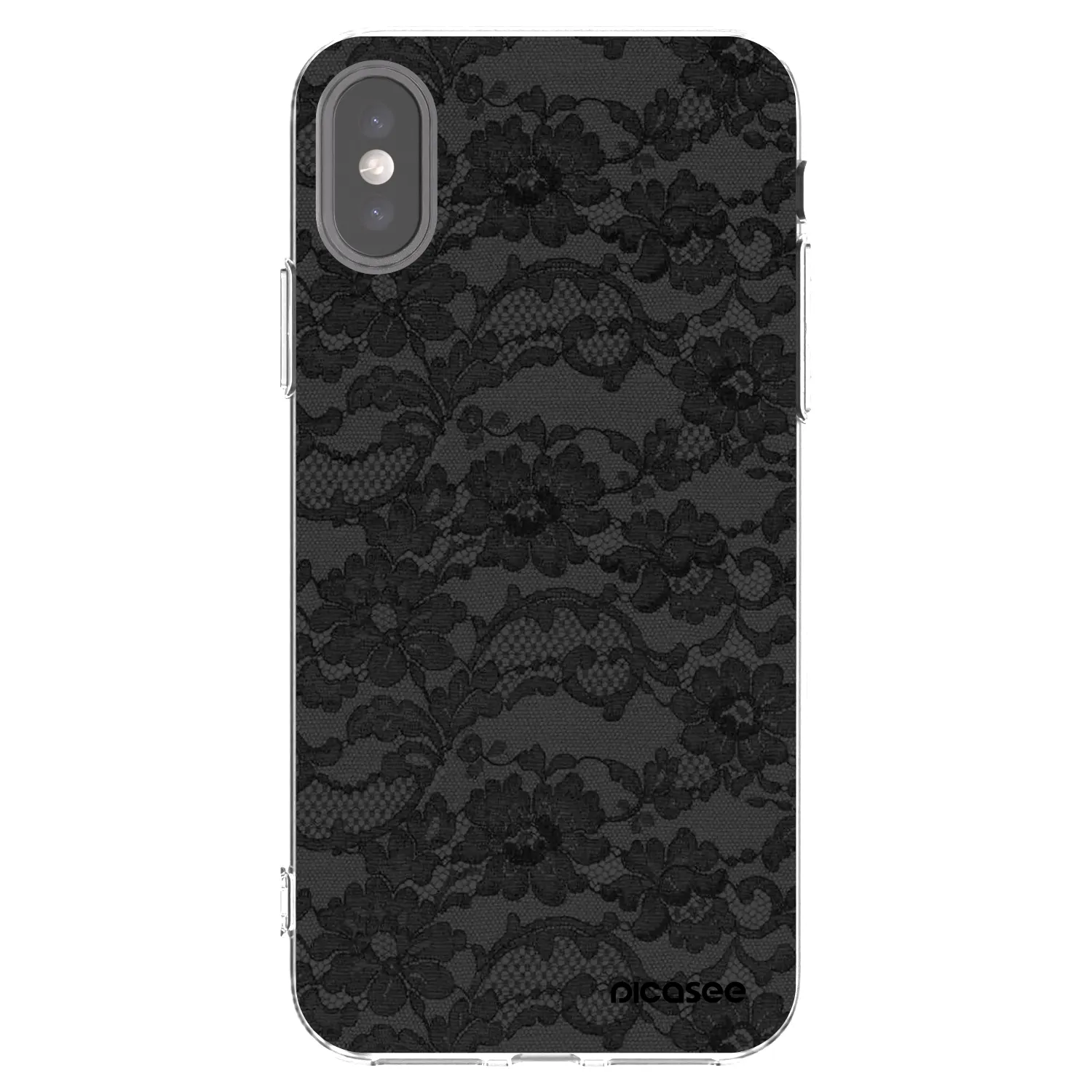 Picasee silikonska prozirna maskica za Apple iPhone X/XS - Dark Elegance