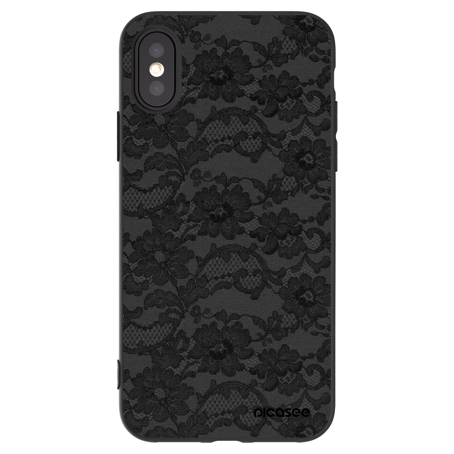 Picasee crna silikonska maskica za Apple iPhone X/XS - Dark Elegance