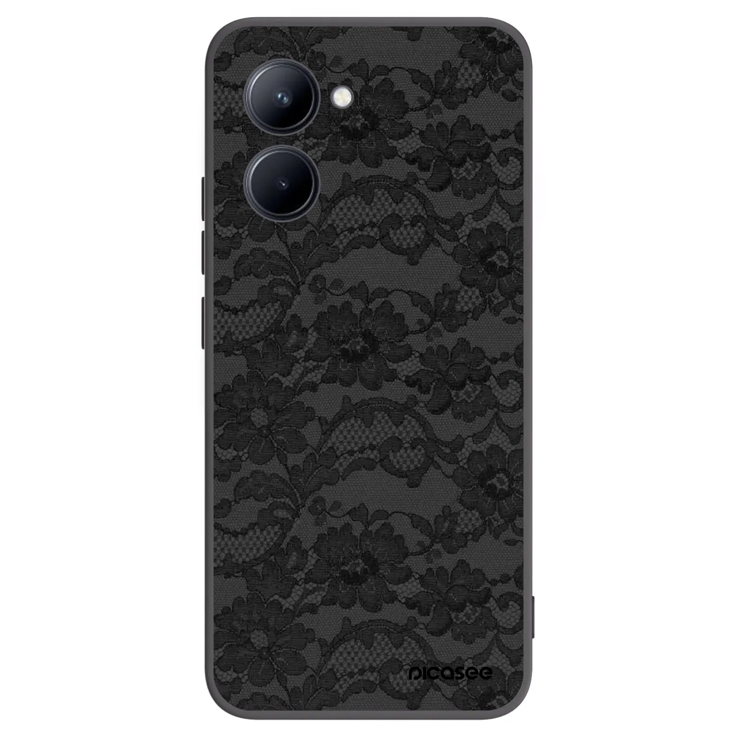 Picasee crna silikonska maskica za Realme C33 (2023) - Dark Elegance