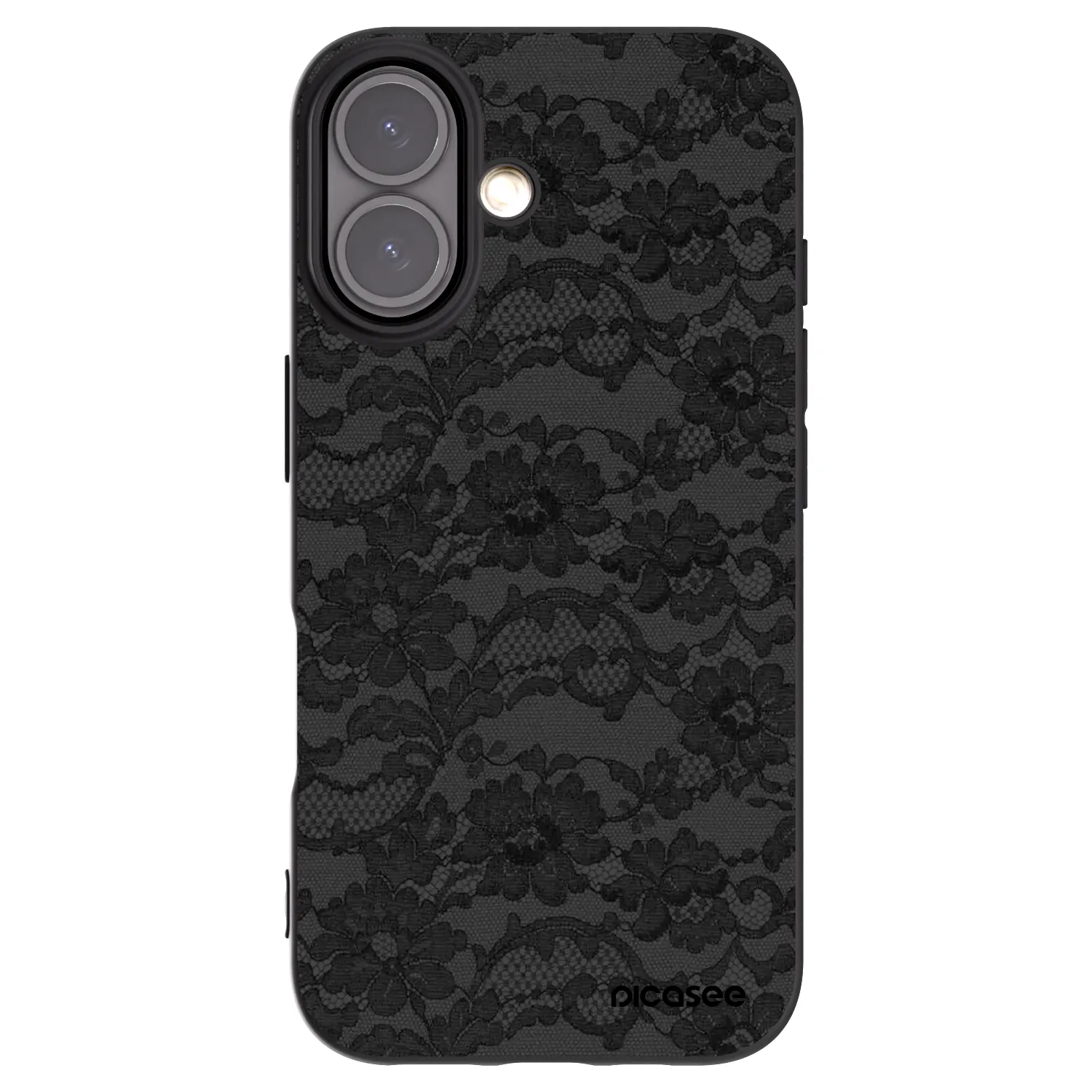 Picasee crna silikonska maskica za Apple iPhone 16 - Dark Elegance