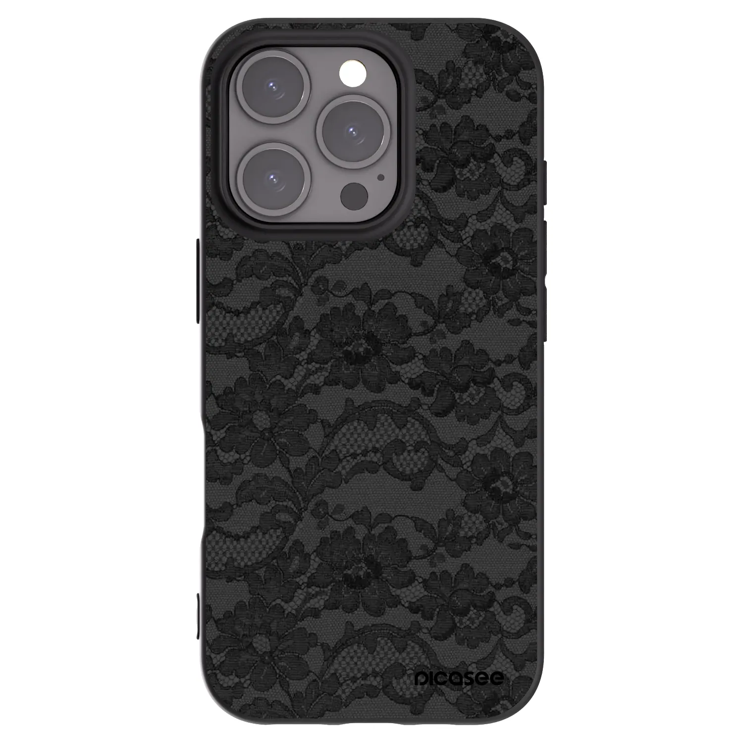 Picasee crna silikonska maskica za Apple iPhone 16 Pro - Dark Elegance