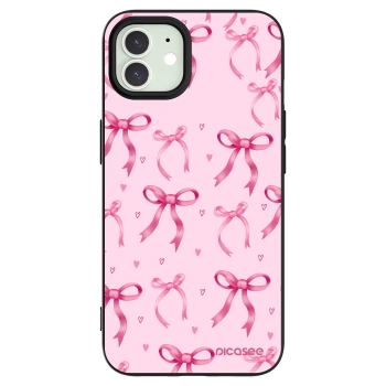 Picasee crna silikonska maskica za Apple iPhone 12 - Bow Aesthetic