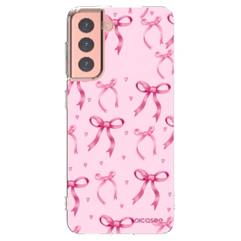 Picasee silikonska prozirna maskica za Samsung Galaxy S21 5G G991B - Bow Aesthetic