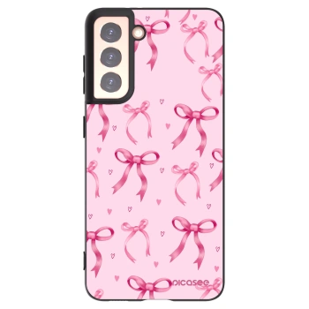 Picasee crna silikonska maskica za Samsung Galaxy S21 5G G991B - Bow Aesthetic