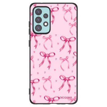 Picasee crna silikonska maskica za Samsung Galaxy A72 A725F - Bow Aesthetic