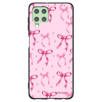 Picasee crna silikonska maskica za Samsung Galaxy A22 A225F 4G - Bow Aesthetic
