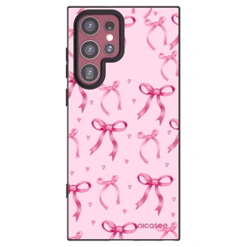 Picasee crna silikonska maskica za Samsung Galaxy S22 Ultra 5G - Bow Aesthetic