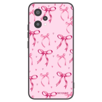 Picasee crna silikonska maskica za Realme 9 Pro 5G - Bow Aesthetic