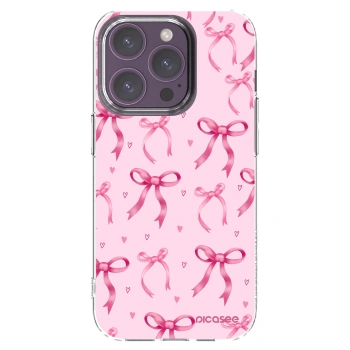 Picasee silikonska prozirna maskica za Apple iPhone 14 Pro - Bow Aesthetic