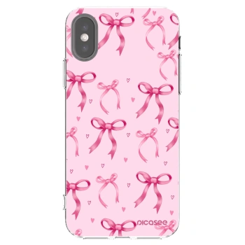 Picasee silikonska prozirna maskica za Apple iPhone X/XS - Bow Aesthetic
