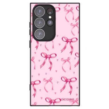 Picasee crna silikonska maskica za Samsung Galaxy S23 Ultra 5G - Bow Aesthetic