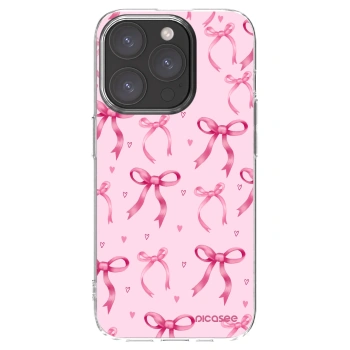 Picasee silikonska prozirna maskica za Apple iPhone 15 Pro - Bow Aesthetic