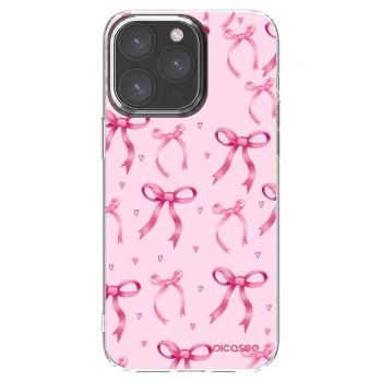 Picasee silikonska prozirna maskica za Apple iPhone 15 Pro Max - Bow Aesthetic