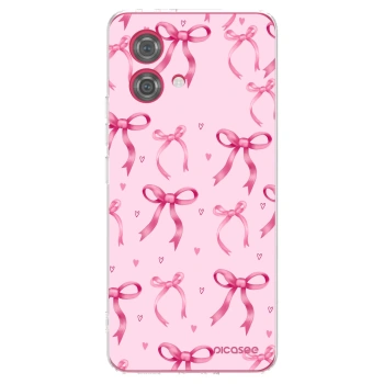 Picasee silikonska prozirna maskica za Motorola Moto G84 5G - Bow Aesthetic