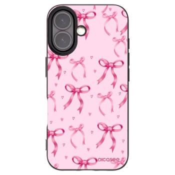 Picasee crna silikonska maskica za Apple iPhone 16 - Bow Aesthetic
