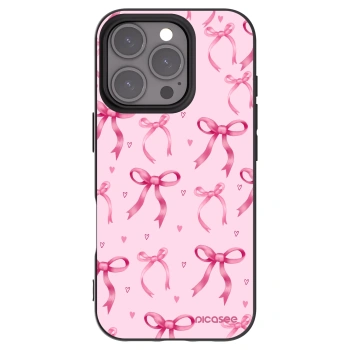 Picasee crna silikonska maskica za Apple iPhone 16 Pro - Bow Aesthetic
