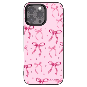 Picasee crna silikonska maskica za Apple iPhone 16 Pro Max - Bow Aesthetic