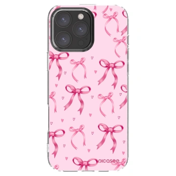 Picasee silikonska prozirna maskica za Apple iPhone 16 Pro Max - Bow Aesthetic