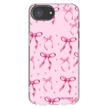 Picasee silikonska prozirna maskica za Apple iPhone 16e - Bow Aesthetic