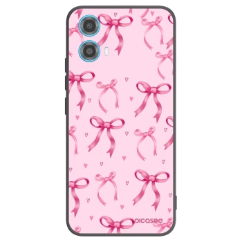 Picasee crna silikonska maskica za Motorola Moto G34 5G - Bow Aesthetic
