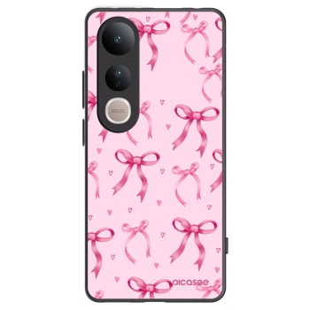 Picasee crna silikonska maskica za Vivo V50 Lite 5G - Bow Aesthetic