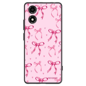 Picasee crna silikonska maskica za Motorola Moto E14 - Bow Aesthetic