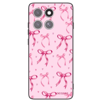 Picasee crna silikonska maskica za Motorola Edge 60 Fusion - Bow Aesthetic