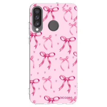 Picasee silikonska prozirna maskica za Huawei P30 Lite - Bow Aesthetic