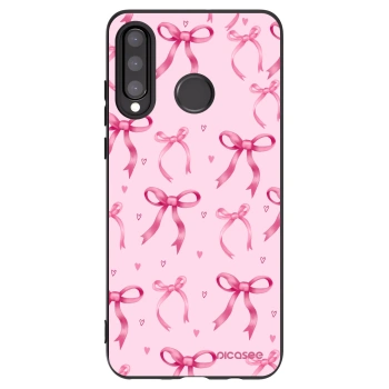 Picasee crna silikonska maskica za Huawei P30 Lite - Bow Aesthetic