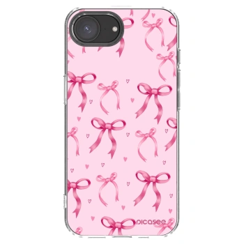 Picasee silikonska prozirna maskica za Apple iPhone 17e - Bow Aesthetic
