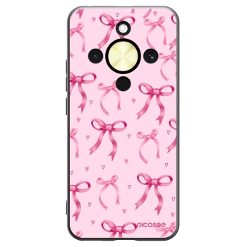 Picasee crna silikonska maskica za Honor Magic8 Lite 5G - Bow Aesthetic