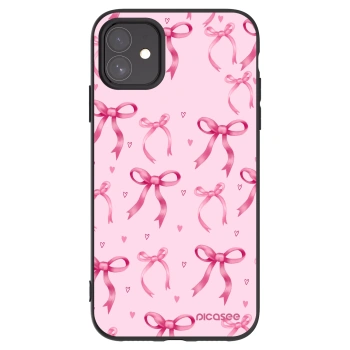 Picasee crna silikonska maskica za Apple iPhone 11 - Bow Aesthetic