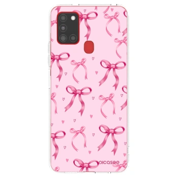 Picasee silikonska prozirna maskica za Samsung Galaxy A21s - Bow Aesthetic