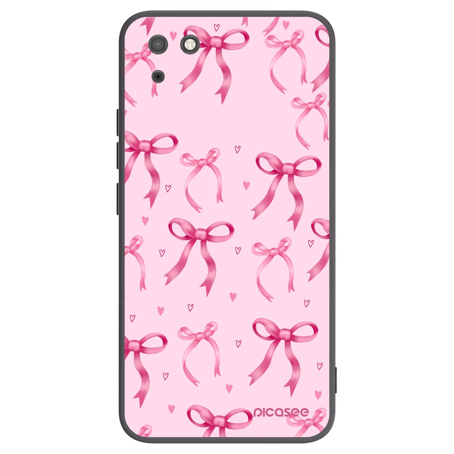 Picasee crna silikonska maskica za Huawei Y5P - Bow Aesthetic