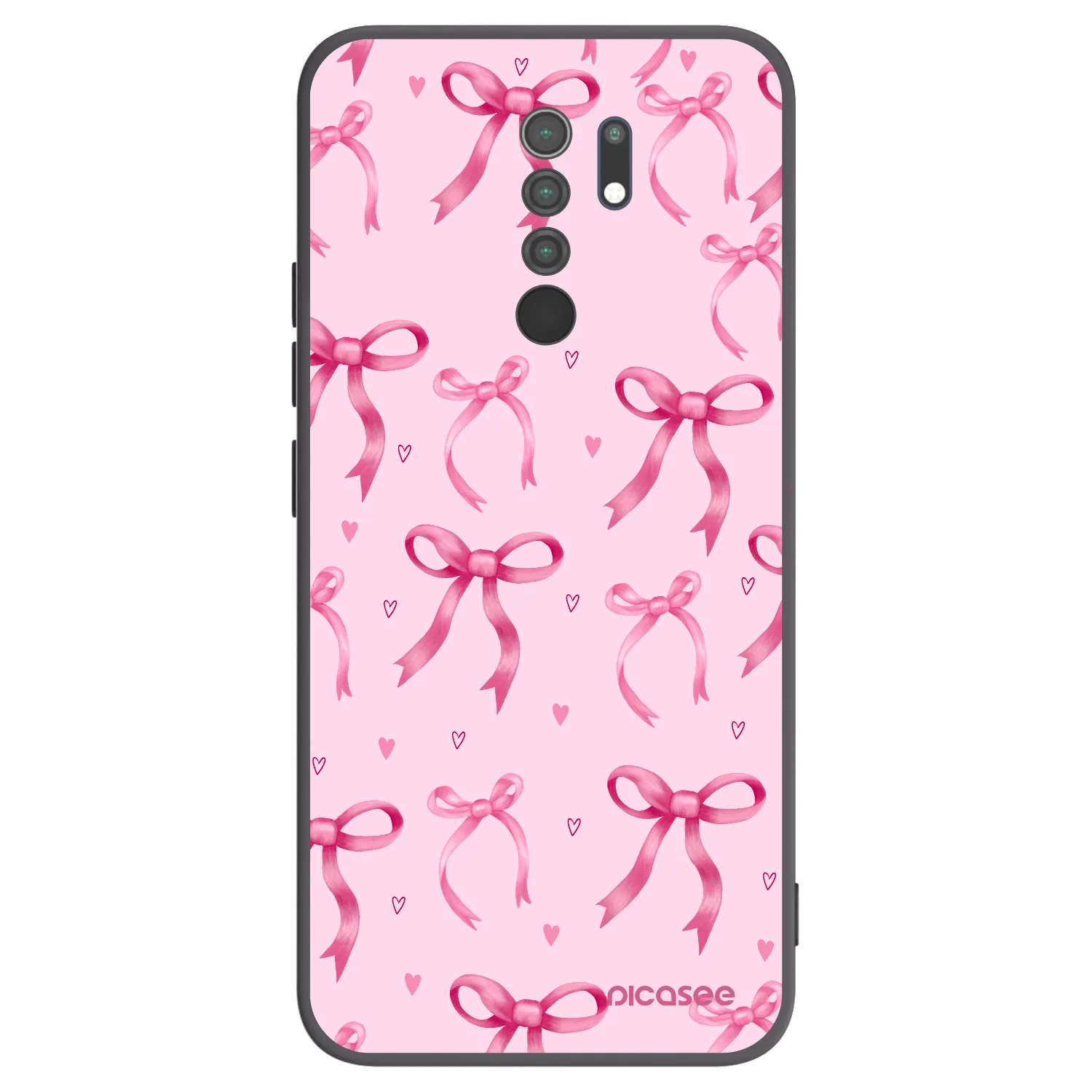 Picasee crna silikonska maskica za Xiaomi Redmi 9 - Bow Aesthetic