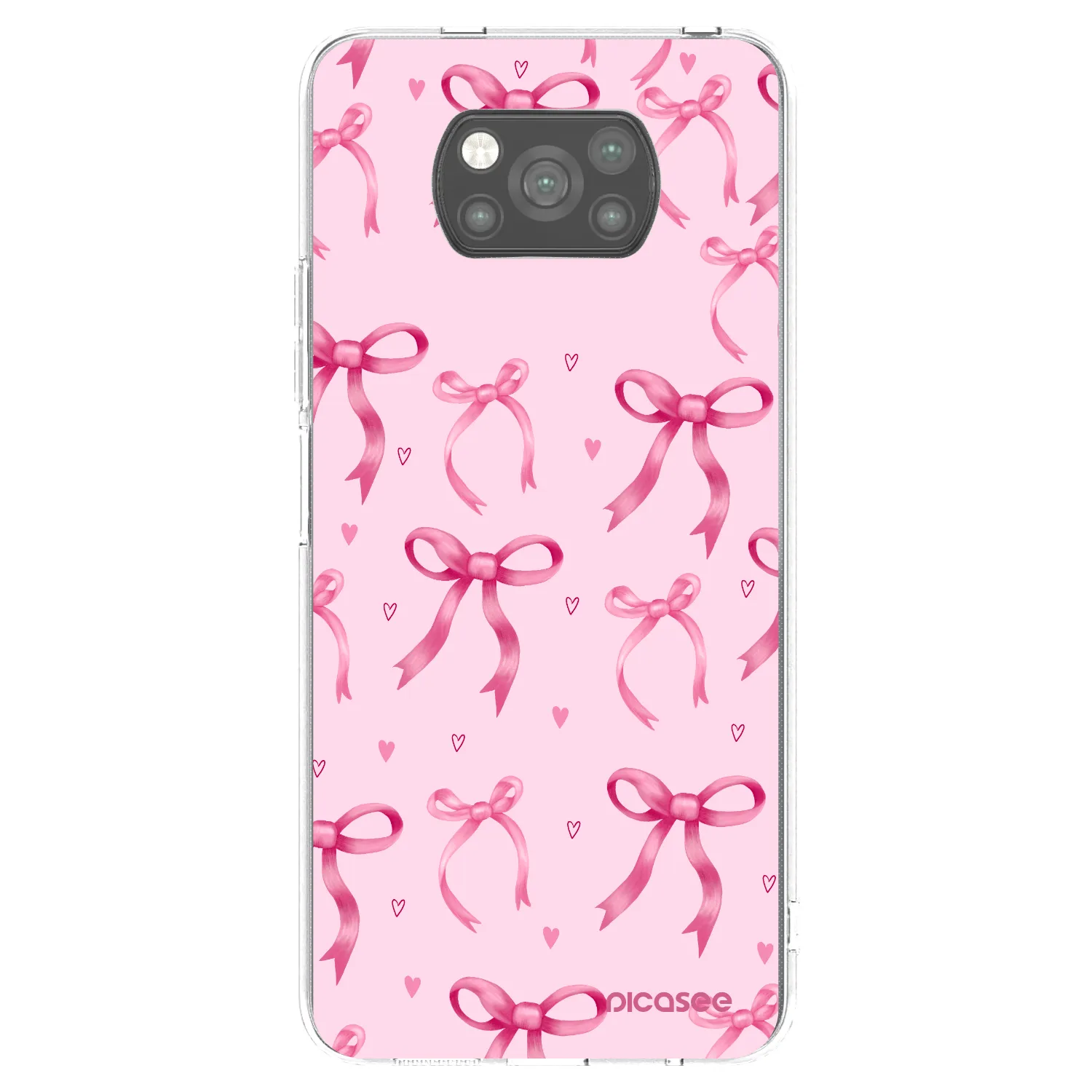 Picasee crna silikonska maskica za Xiaomi Poco X3 - Bow Aesthetic