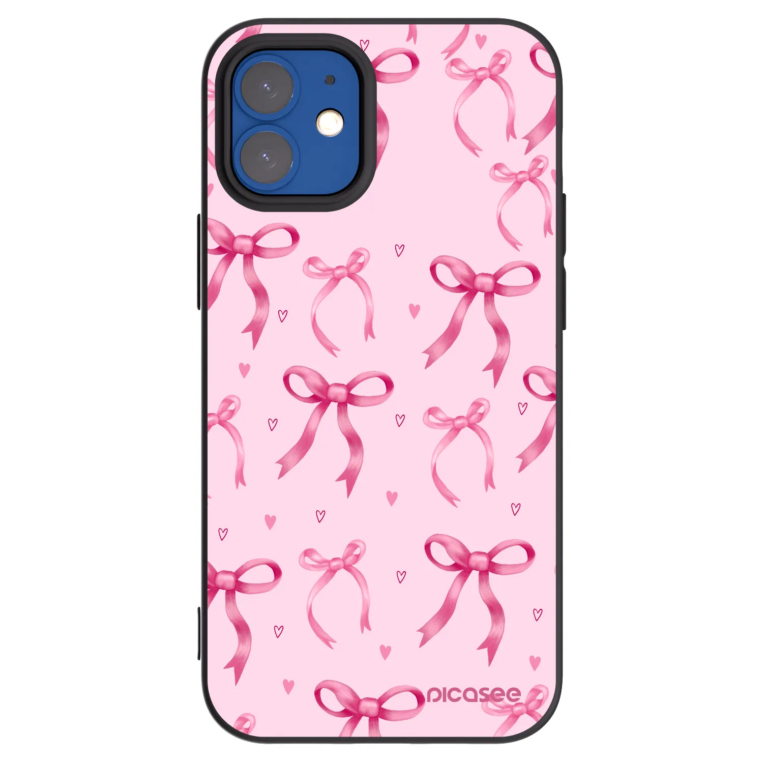 Picasee crna silikonska maskica za Apple iPhone 12 mini - Bow Aesthetic